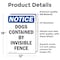 Signmission Dogs Contained By Invisible Fence, 12 in W x Rectangle, Vinyl Decal OS-2PACK-NS-D-1218-V-11439 - alternate 3
